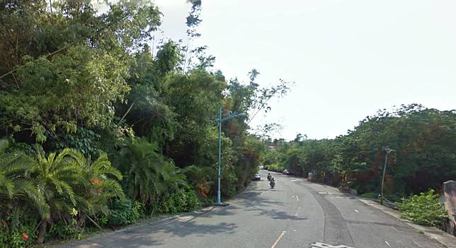 李四川名下持分的小琉球農地，根據2011年7月的google街景圖顯示，當時尚未蓋有鐵皮屋，仍是樹木。（翻攝自Google Maps）