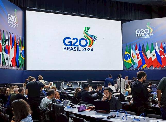 This photo taken on Nov. 18, 2024 shows the International Media Center for the 19th G20 Summit in Rio de Janeiro, Brazil. (Xinhua/Xie Huanchi)