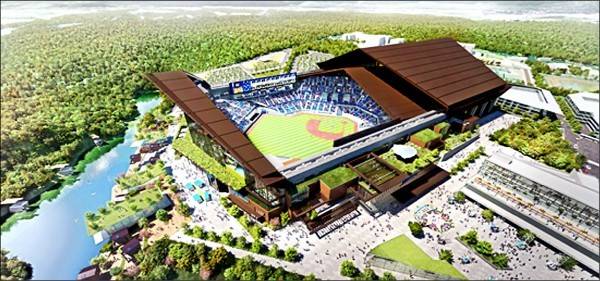 日本火腿新球場預計2023年完工，將是日本第1座設有開闔式屋頂的天然草皮球場。(資料照，取自火腿官網)