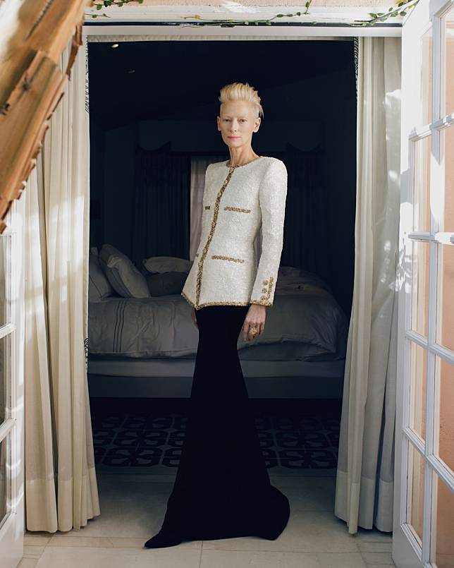 Tilda Swinton wore Chanel to this year’s Golden Globes (Photo: courtesy of Chanel)