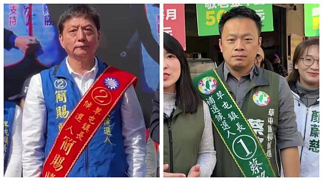 國民黨候選人簡賜勝、民進黨候選人蔡銘軒。圖／台視新聞 