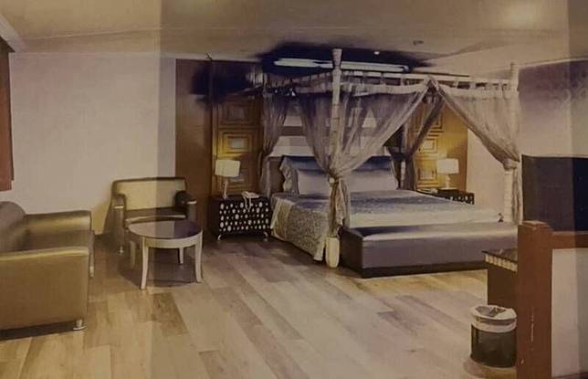 蔡男、林女住在汽車旅館內一個月。讀者提供