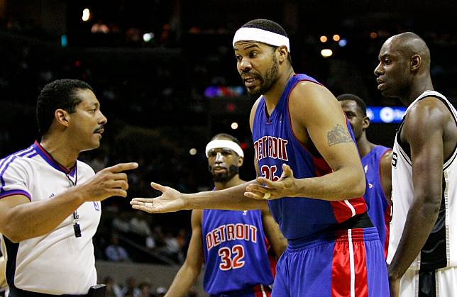 Rasheed Wallace是史上被驅逐出場最多次的球員。(圖片來源 LINE TODAY：AP/達志影像） <br />