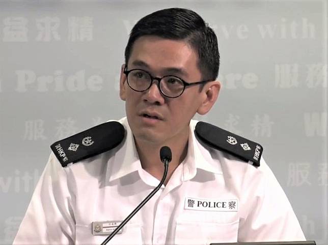 江永祥指得悉上水有人攻擊黑衣人反問有否想過誰攻擊警署 (香港警察facebook)