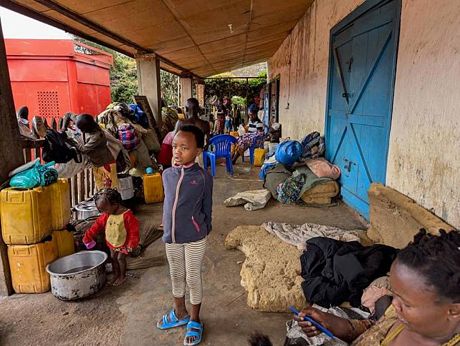 People take refuge in the Lubero territory of the eastern province of North Kivu, Democratic Republic of the Congo (DRC), Jan. 14, 2025. (Photo by Zanem Nety Zaidi/Xinhua)