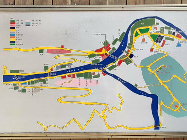 廬山老街地圖（許多業者已歇業）