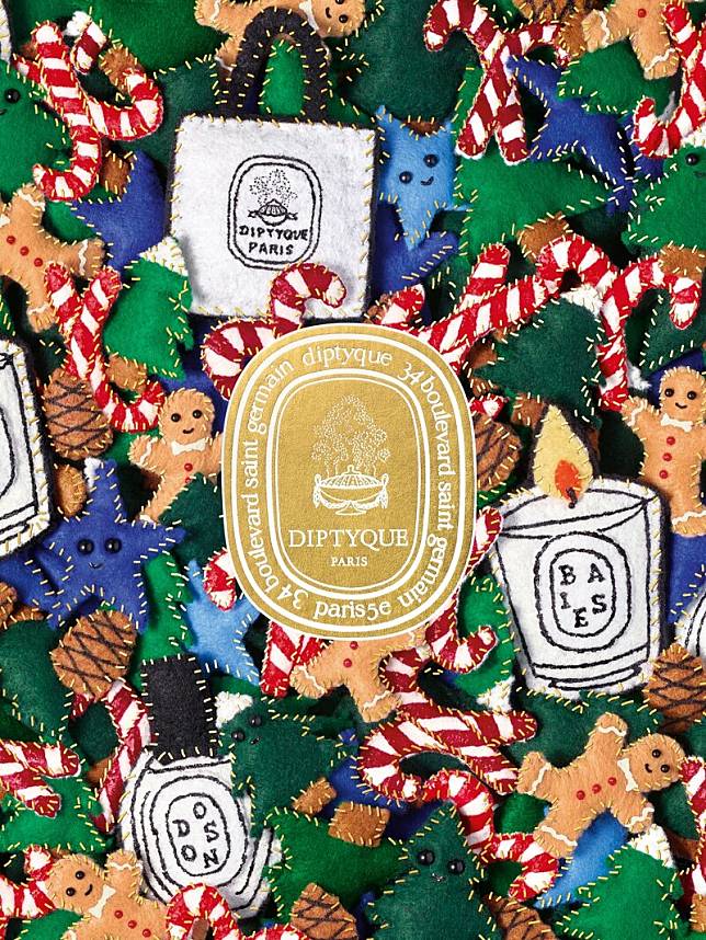 Diptyque 2024聖誕限量系列形象圖。