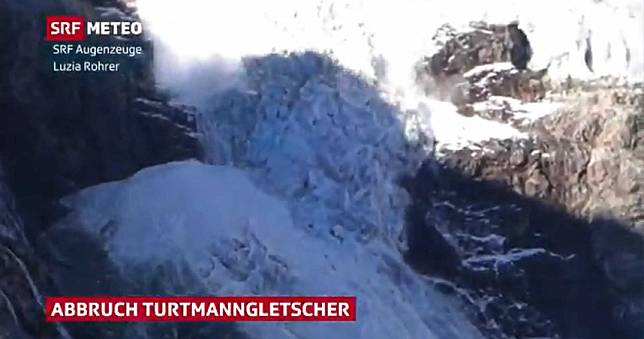 熱浪來襲...瑞士著名冰川融化「崩塌成瀑布」！驚人畫面曝光