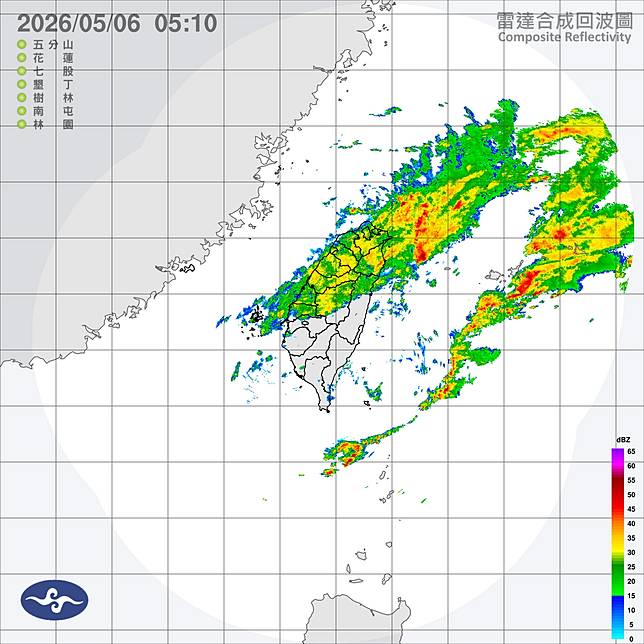 白天起水氣逐漸減少，西半部逐漸轉為多雲到晴，僅迎風面東半部及恆春半島雲量偏多，偶有短暫陣雨，至於午後各山區有局部短暫陣雨。（圖：氣象署網站）