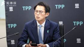 立委黃國昌12日出席民眾黨立法院黨團舉辦「救災不要大小眼 特別條例不要差別待遇」記者會。（柯承惠攝）