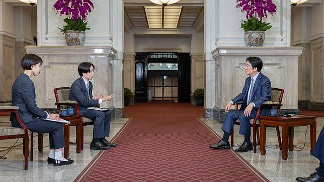 總統賴清德在520前夕，接受日本電視台《news zero》專訪。總統府提供