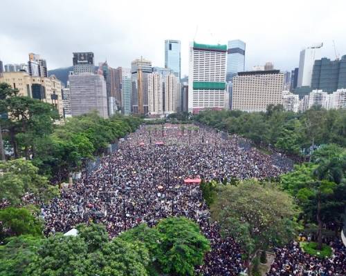 民間發起下周六維園萬人集會。資料圖片