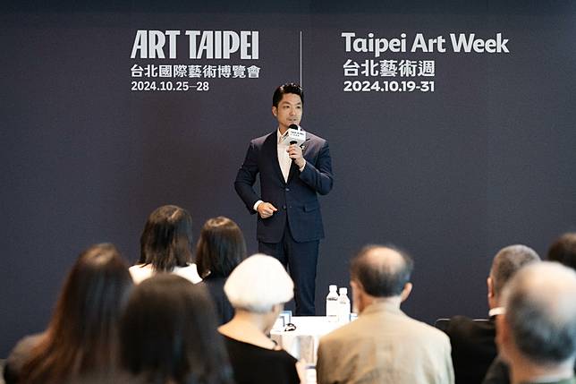 ART TAIPEI 2024 + Taipei Art Week 展前記者會 台北市市長蔣萬安致詞 (中華民國畫廊協會提供)