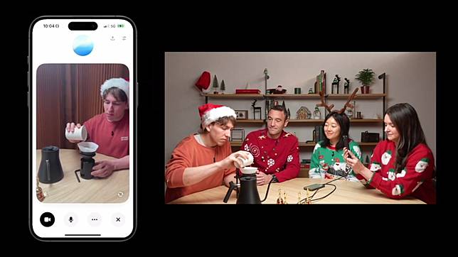 啟動視訊通話，將相機對準設備，ChatGPT就能根據視訊中的器具提供詳細的沖煮教學。（翻攝X@ OpenAI）