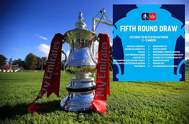 ผลการจับสลากประกบคู่ ฟุตบอลถ้วย เอฟเอ คัพ อังกฤษ รอบ 5 (FA CUP ROUND5)