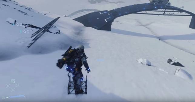 好心山姆在《死亡擱淺》蓋出一座滑雪場讓大家玩，走路模擬頓時變《極限巔峰》