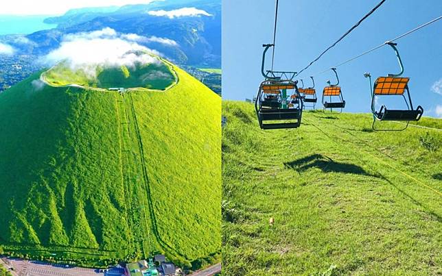 邊爬邊流口水！巨大版「抹茶布丁」紅遍日台，走不動還有纜車搭！