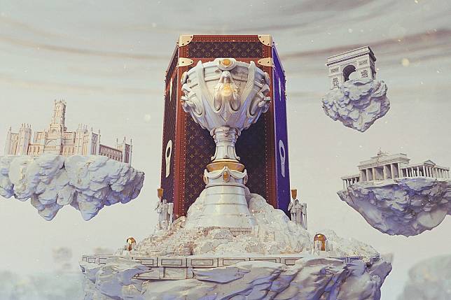 知名法國時尚精品路易威登（Louis Vuitton）與 Riot Games 宣布合作打造世界冠軍獎盃陳列箱。   圖：翻攝自 Riot Game