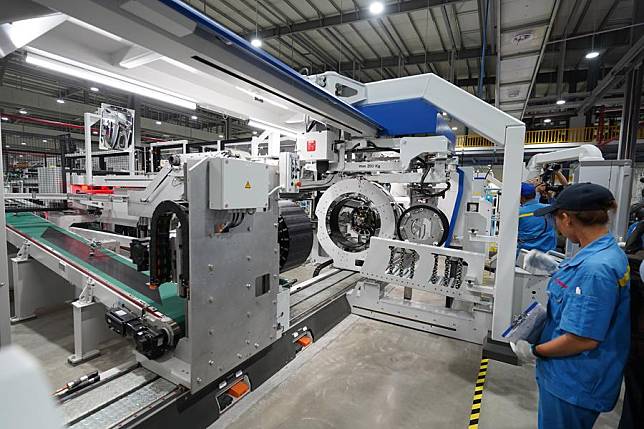 This photo taken on May 22, 2023 shows a view of the General Tire Technology (Cambodia) factory in the Sihanoukville Special Economic Zone (SSEZ) in Preah Sihanouk Province, Cambodia. (Photo by Ly Lay/Xinhua)