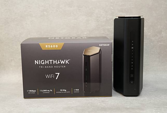 NETGEAR NIGHTHAWK RS600 WiFi 7 路由器開箱使用分享：安全性與連線品質都非常優異