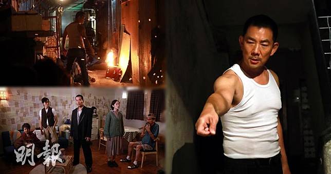 任賢齊在電影《失衡凶間》的《唐樓》中飾演剛出獄的江湖猛人，本打算隱居唐樓不問世事，卻因遇上連串怪事而露出不為人知一面。（大會提供 / 明報製圖）