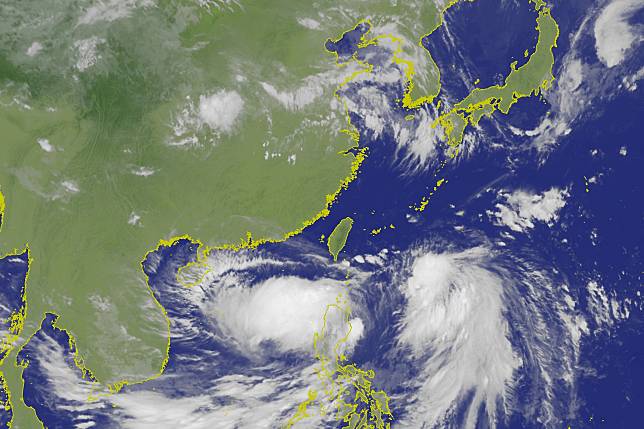 丹娜絲颱風逼近台灣。圖／中央氣象局