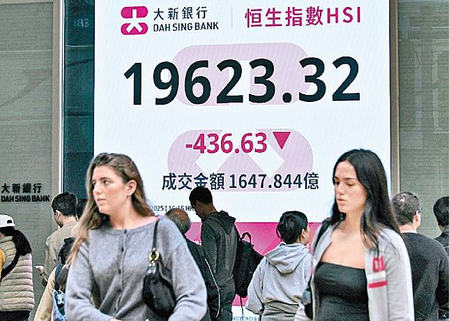 港股周四受壓，北水繼續掃貨逾65億元。