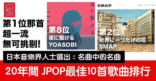 由日本音樂界人士選出：2000-2020年間 10首最佳名曲排行榜！