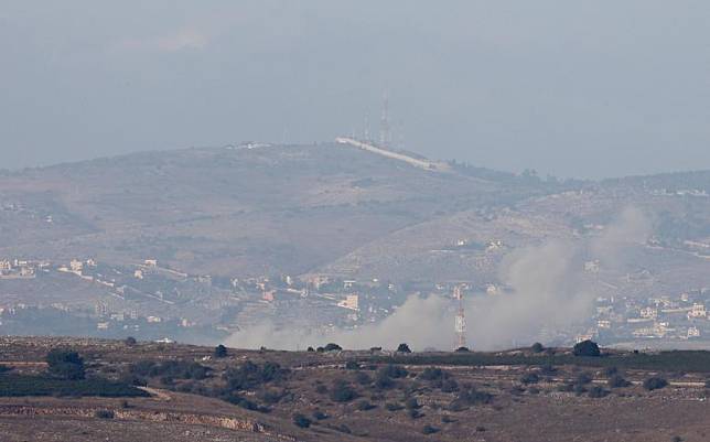 Smoke rises after Israeli airstrikes on a site in the southern Lebanese territory on Oct. 13, 2024. (Photo by Gil Cohen Magen/Xinhua)