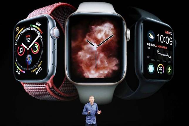 《CNBC》報導，蘋果已接觸多間保險公司，探討向美國老年人提供Apple Watch的合作計畫。圖為Apple Watch Series 4。（資料照，美聯社）