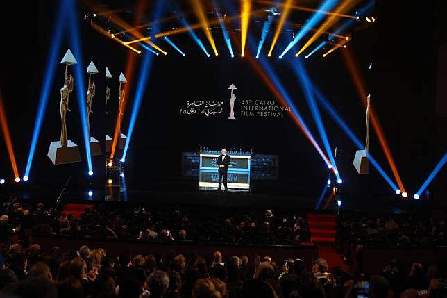 People attend the closing ceremony of the 45th edition of the Cairo International Film Festival (CIFF) in Cairo, Egypt, Nov. 22, 2024. Launched in 1976, the CIFF is one of the oldest film festivals in the Arab world, Africa, and the Middle East. This year's edition featured around 190 films from more than 70 countries and regions. (Xinhua/Ahmed Gomaa)