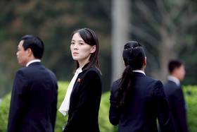 北韓「第一妹妹」金與正，2019年隨哥哥金正恩到越南河內進行訪問時的檔案照。路透社