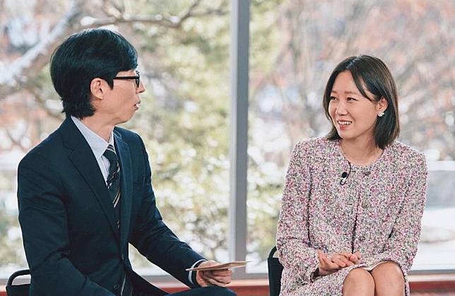 孔曉振（右）上劉在錫主持節目大談婚姻生活。（翻攝tvN X）