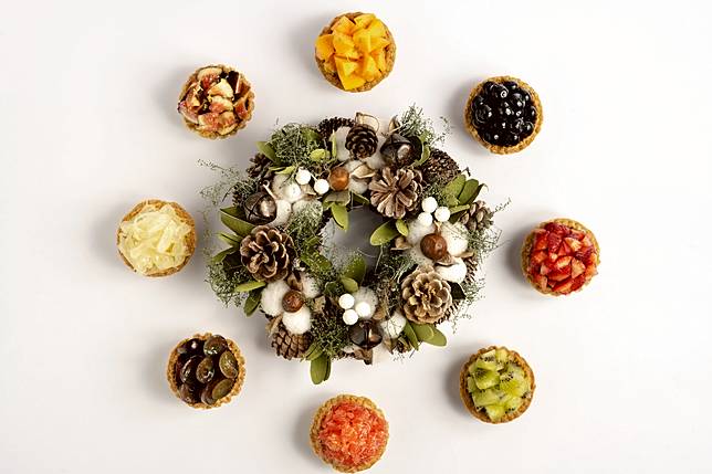 ▲選用季節新鮮水果搭配各式風味卡士達或自製果醬的六種口味水果塔，節慶送禮十分討喜。(圖/ TART TAIPEI)