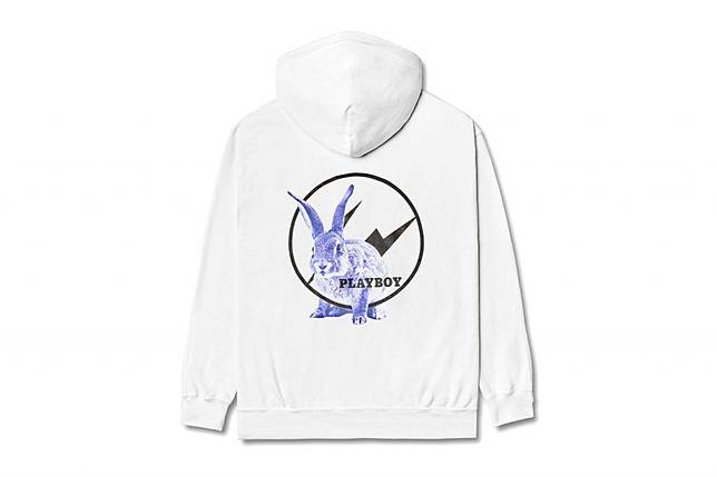 Fragment Meets Playboy Purple Bunny Hoodie White