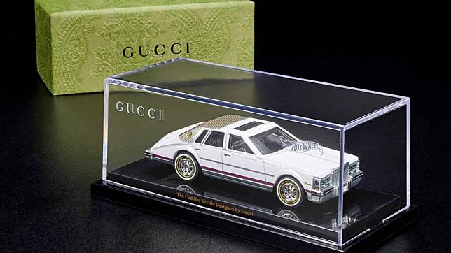 Gucci這次推出的汽車模型是他們在1982年與凱迪拉克合作的Seville特仕車款。(圖片來源/ Gucci)
