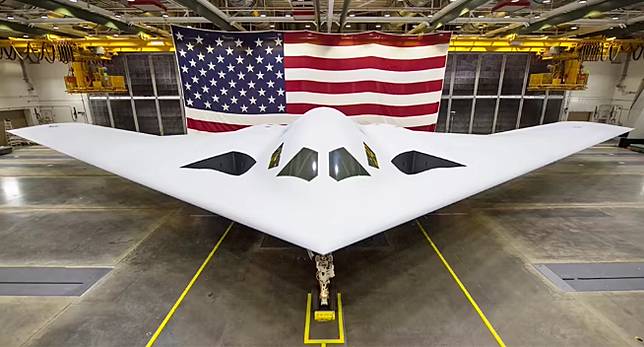 美軍B-21隱形轟炸機。研發製造商為諾斯羅普·格魯曼。 圖 : 翻攝自US Airforce