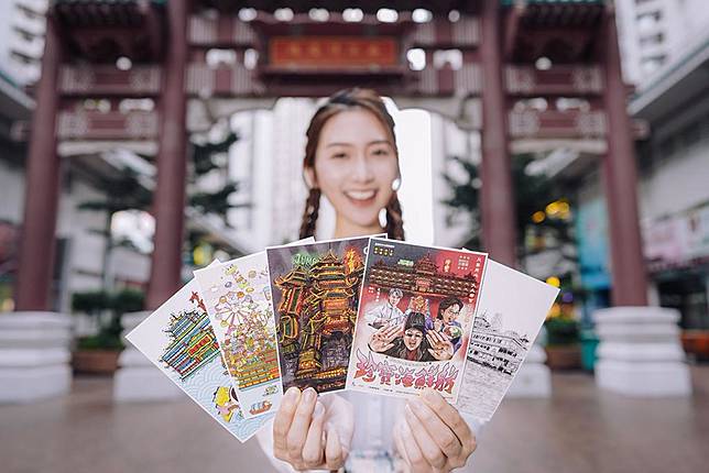 在香港仔中心憑指定消費可免費換領插畫明信片。（圖片由相關機構提供）