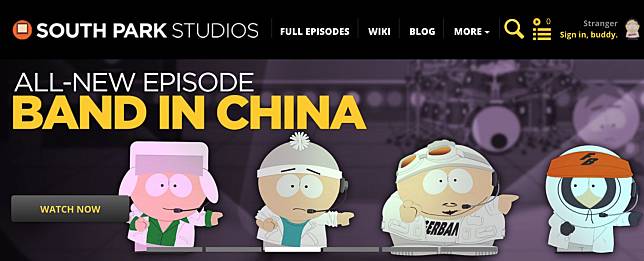 《南方四賤客》也不遑多讓，10 月1日公布的「Band in China」一集中，被網友發現似乎神預言NBA挺港言論事件挺中的兩位球星，令人直呼驚訝。   圖：翻攝自south park studio
