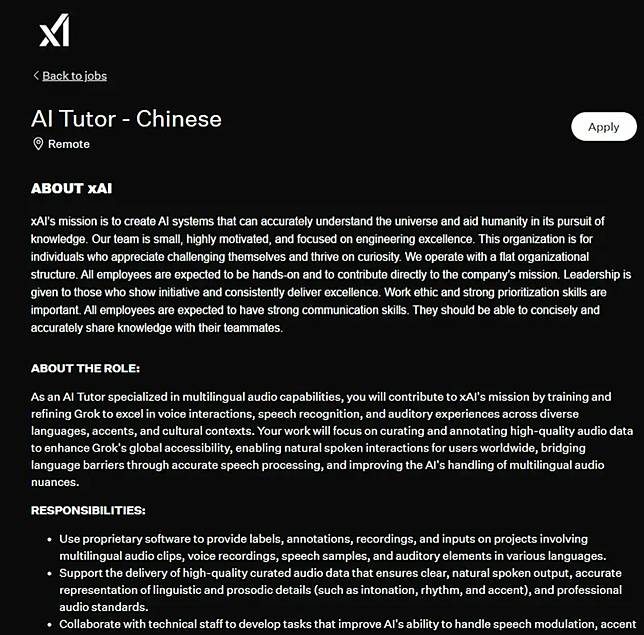    ▲馬斯克招中文導師時薪破千！精通方言成搶手條件（圖／截自Ｘ）  