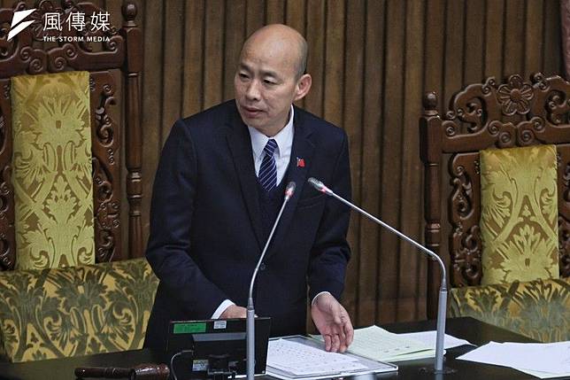 立法院長韓國瑜（見圖）8日下午召集朝野協商，對於民進黨團總召柯建銘睽違多時回歸，他打趣稱「大家安全帶要繫好」。（資料照，柯承惠攝）