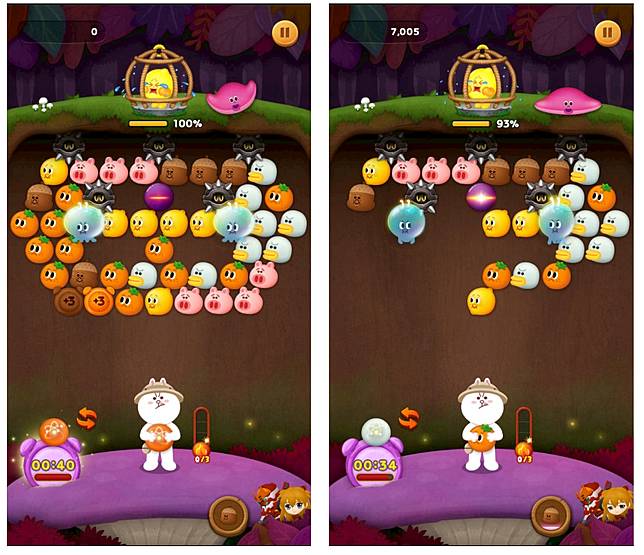 注意泡泡形態變化喔