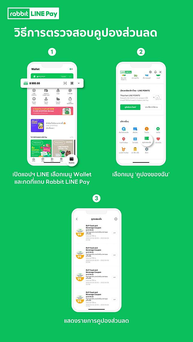 วิธีการใช้งานคูปองส่วนลด สำหรับร้านค้าที่มีเครื่องสแกนของ Rabbit LINE ...
