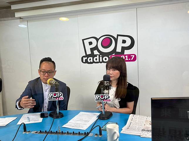 基隆市議會議長童子瑋二十一日接受POP radio專訪，強調副總統賴清德民調已經回穩且持續看漲。（議長童子瑋提供）