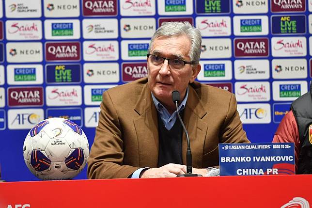 China's head coach Branko Ivankovic attends a press conference after the 2026 FIFA World Cup Asian Qualifiers Group C match against Indonesia in Qingdao, east China's Shandong Province, on Oct. 15, 2024. (Xinhua/Zhu Zheng)