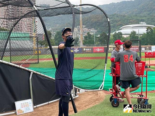 ▲許基宏練打。（圖／吳政紘攝）