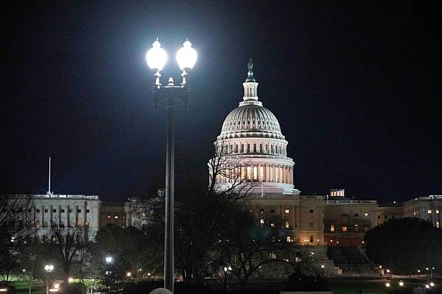 This photo taken on Feb. 13, 2024 shows the U.S. Capitol building in Washington, D.C., the United States. (Xinhua/Liu Jie)