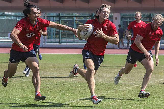 Salom Yiu Kam-shing, Tom McQueen and Jamie Hood training at the Sports Institute for the Olympic qualifying tournament in Incheon, South Korea. Photo: K.Y. Cheng