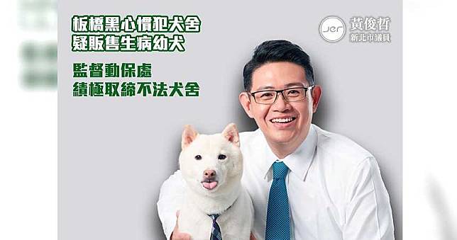 踢爆新北黑心犬舍慣犯　市議員黃俊哲籲：動保處積極取締