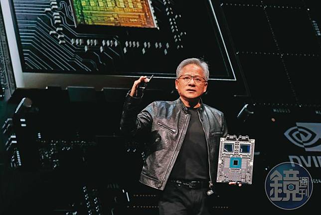 由輝達(nVidia)所引爆的AI晶片競賽，帶動了CoWoS等先進封裝技術龐大需求。（圖為輝達執行長黃仁勳）。